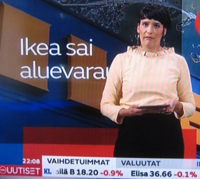 MTVn uutisissa 15.9.2017 mainostavat Kari Pyrhönen, Ripsa Koskinen ja Aaro Kajaste