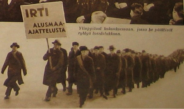 SK 4/1935 mielenosoitus Helsingin yliopiston suomenkielisen opetuksen puolesta